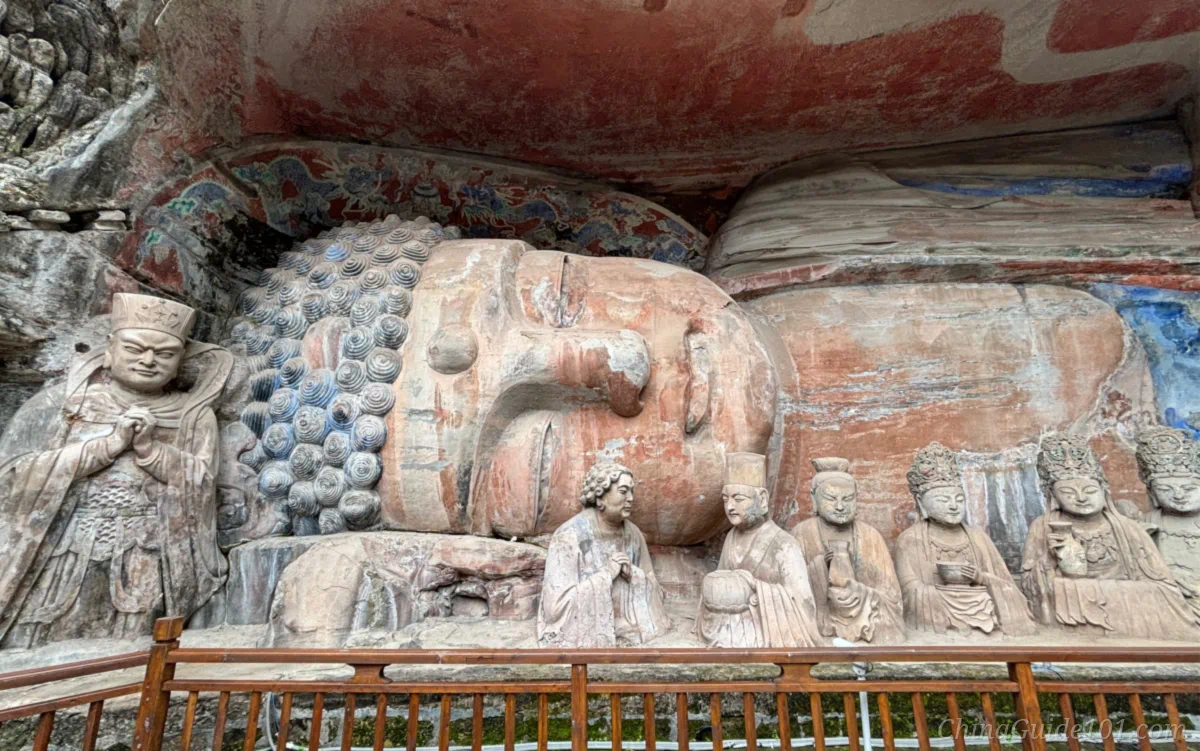 Reclining Buddha (Parinirvana of Sakyamuni), Niche 11, Baodingshan, Dazu Rock Carvings, UNESCO World Heritage Site in Chongqing