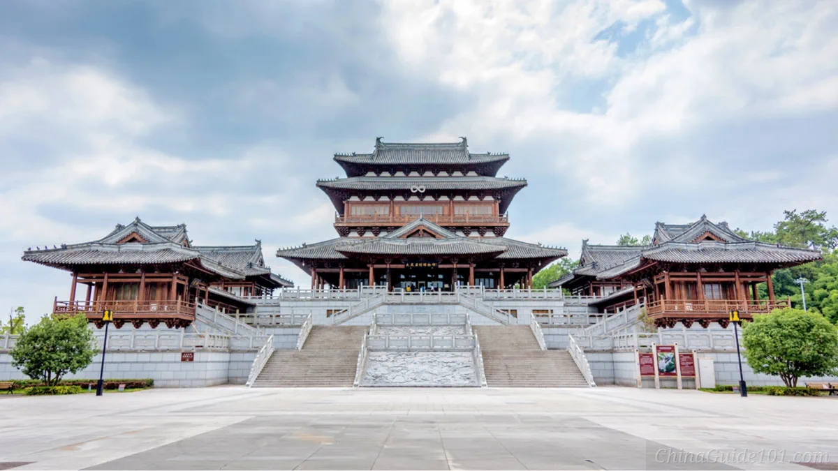 Dazu Rock Carvings Museum main building, Baodingshan scenic area, Chongqing, China